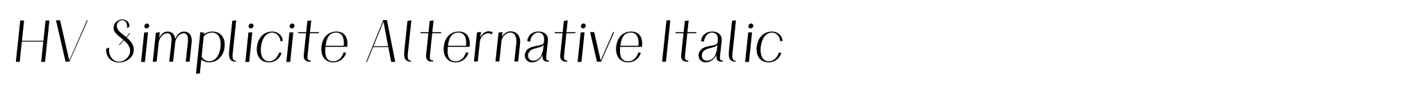 HV Simplicite Alternative Italic image